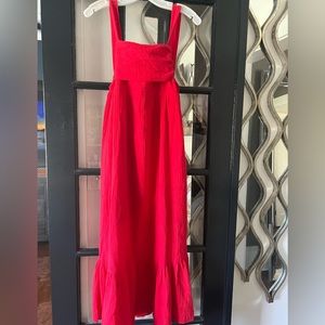 Long red sundress with tie back!
